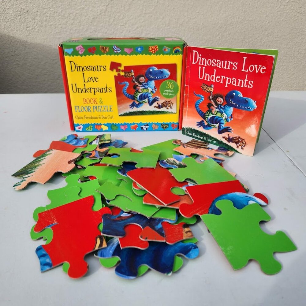 Dinosaurs Love Underpants Book and Floor Jigsaw Puzzle Toddler Toys 36 Pieces - Picture 2 of 9